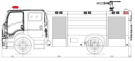 消防車上裝結(jié)構(gòu)圖 消防車上裝結(jié)構(gòu)圖